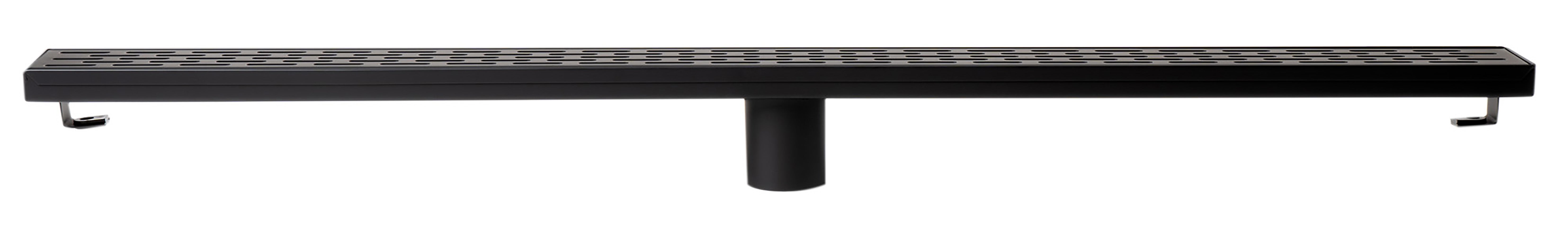 ALFI Brand - 36" Black Matte Stainless Steel Linear Shower Drain with Groove Holes | ABLD36C-BM ALFI Brand - 36" Black Matte Stainless Steel Linear Shower Drain with Groove Holes | ABLD36C-BM