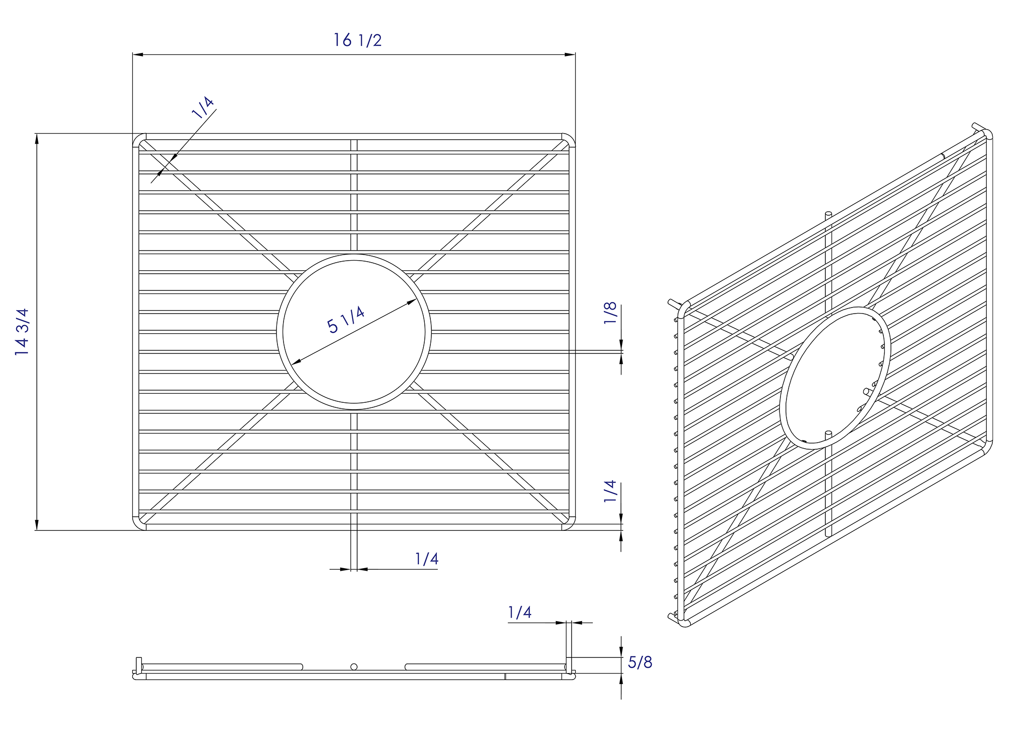 ALFI Brand - Stainless steel kitchen sink grid for AB3918DB, AB3918ARCH | ABGR3918 ALFI Brand - Stainless steel kitchen sink grid for AB3918DB, AB3918ARCH | ABGR3918