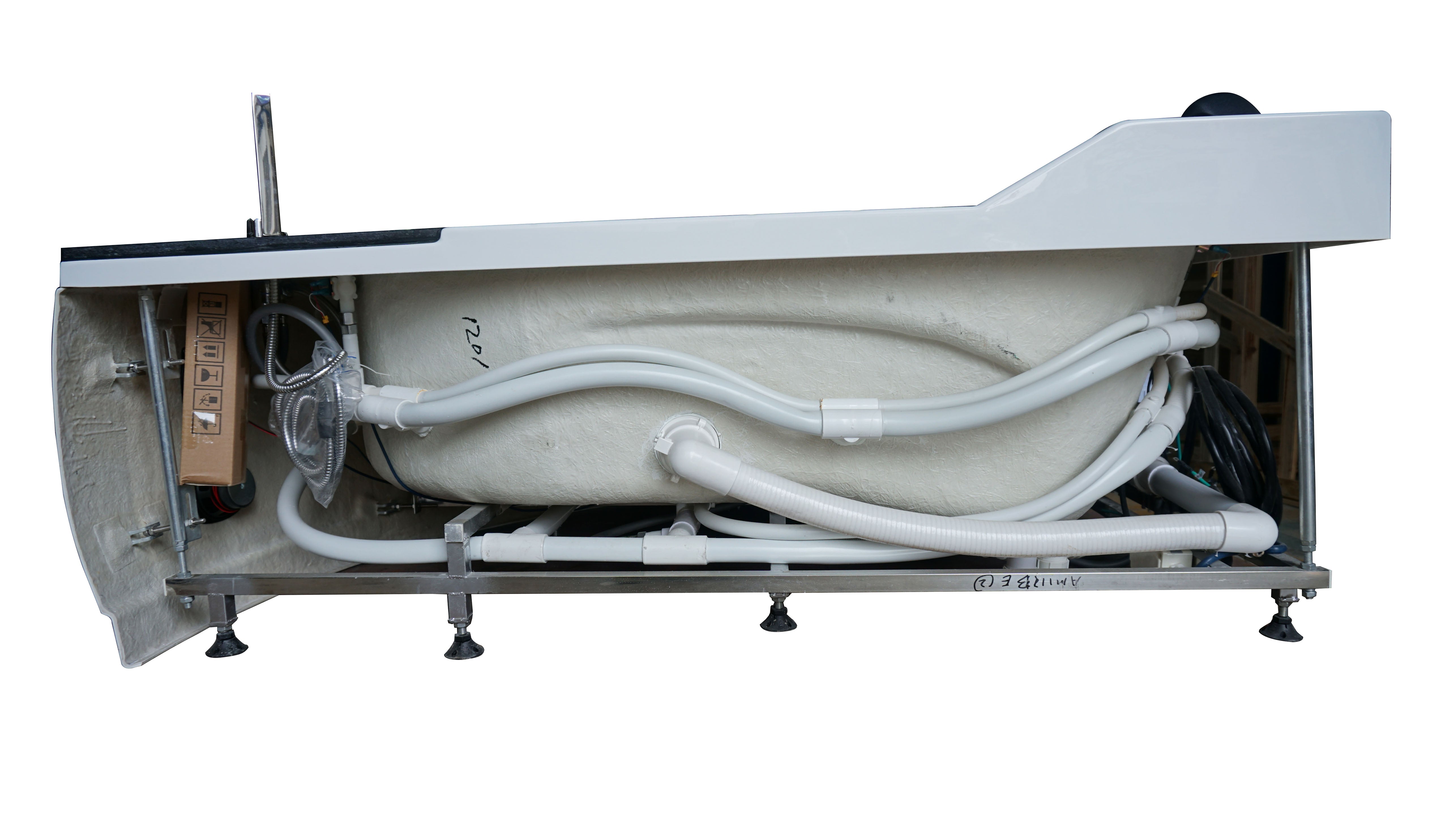 EAGO - 5.5 ft Right Corner Acrylic White Whirlpool Bathtub for Two | AM113ETL-R EAGO - 5.5 ft Right Corner Acrylic White Whirlpool Bathtub for Two | AM113ETL-R