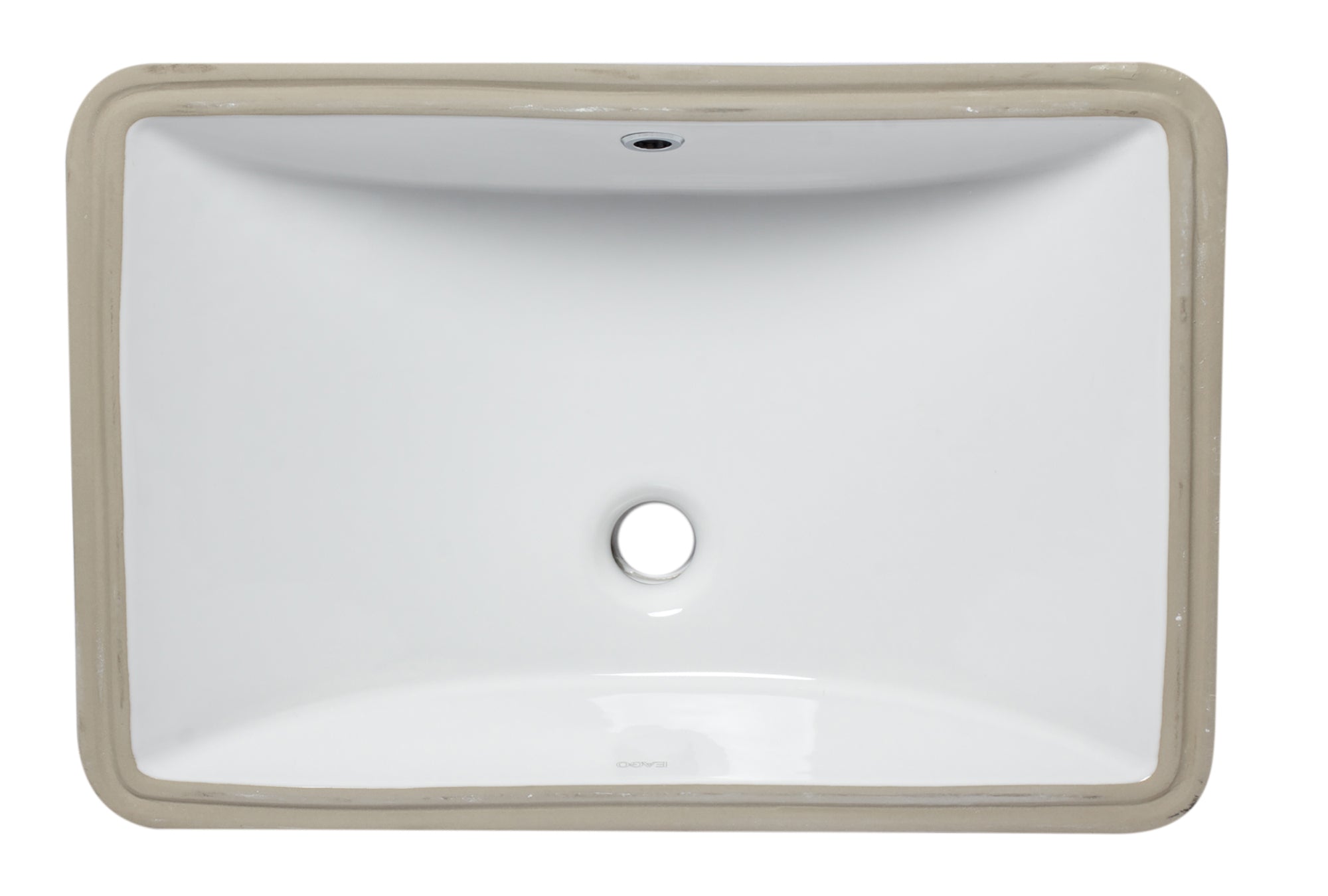 EAGO - White Ceramic 22"x15" Undermount Rectangular Bathroom Sink | BC227 EAGO - White Ceramic 22"x15" Undermount Rectangular Bathroom Sink | BC227