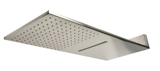 ALFI Brand - Brushed Nickel 10" Wall-Mounted Square Waterfall Rain Shower Head | RAIN10SW-BN