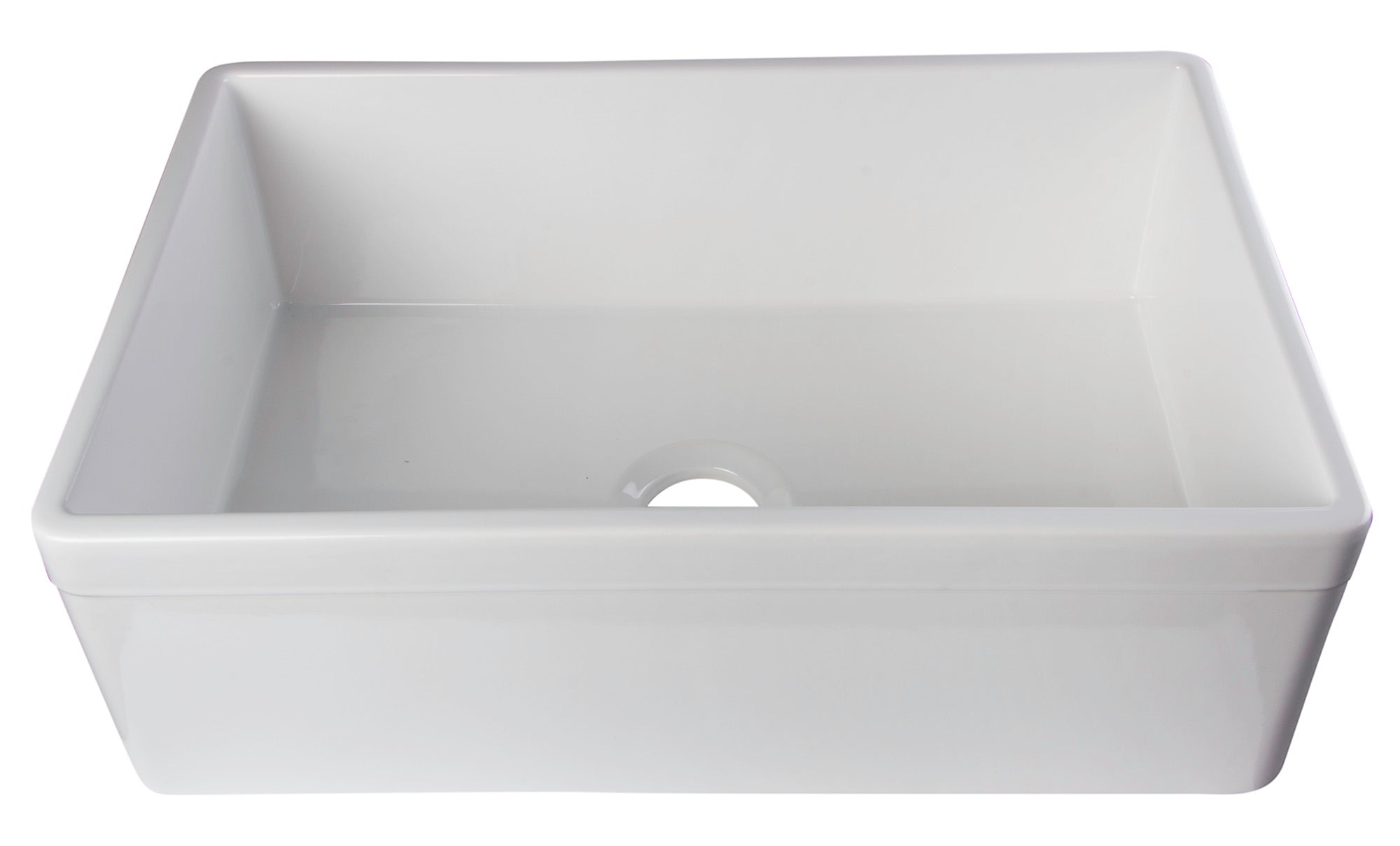 ALFI Brand - White 30" Decorative Lip Apron Single Bowl Fireclay Farmhouse Kitchen Sink | AB511-W ALFI Brand - White 30" Decorative Lip Apron Single Bowl Fireclay Farmhouse Kitchen Sink | AB511-W
