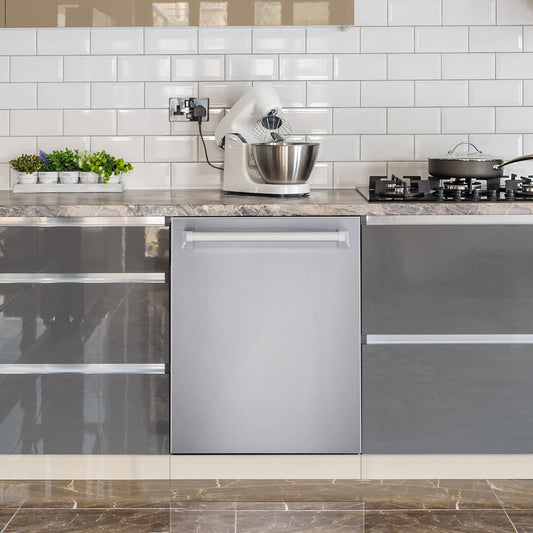 Cosmo - DIS6502 Top Control Built-In Tall Tub Dishwasher Fingerprint Resistant, 24 inch, Stainless Steel | COS-DIS6502