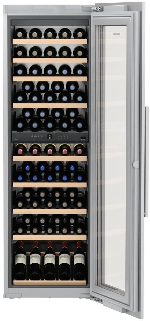 Liebherr - 80-Bottle Fully-Integrated Dual-Zone Wine Cabinet with TipOpen White Glass Door | HW 8000 Liebherr - 80-Bottle Fully-Integrated Dual-Zone Wine Cabinet with TipOpen White Glass Door | HW 8000