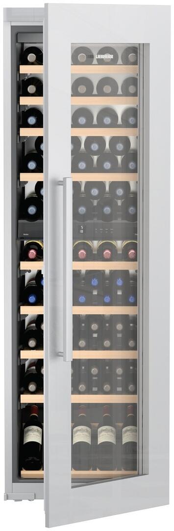 Liebherr - 80-Bottle Fully-Integrated Dual-Zone Wine Cabinet with TipOpen White Glass Door | HW 8000 Liebherr - 80-Bottle Fully-Integrated Dual-Zone Wine Cabinet with TipOpen White Glass Door | HW 8000