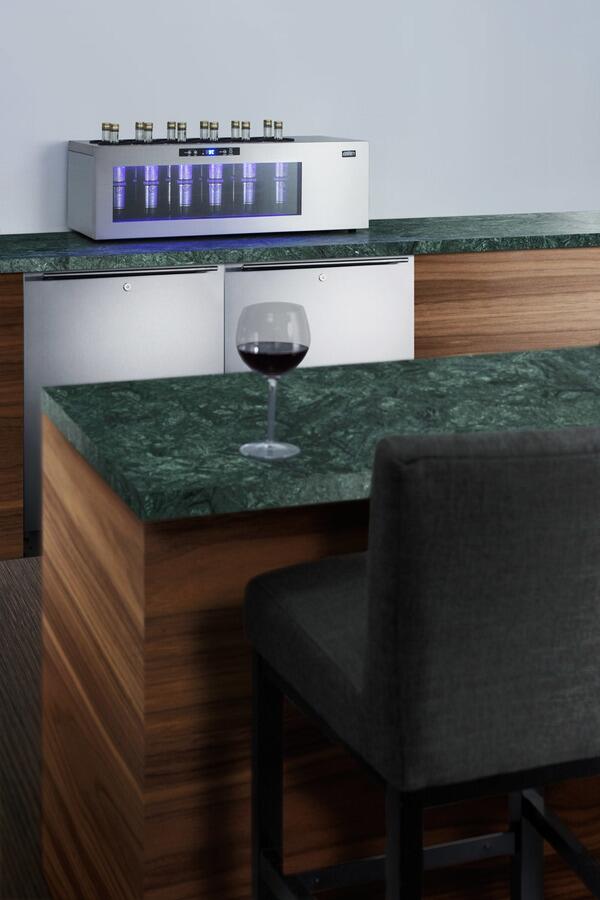 Summit Commercial - Countertop Wine Cooler with Upright 12 Bottle Storage Summit Commercial - Countertop Wine Cooler with Upright 12 Bottle Storage
