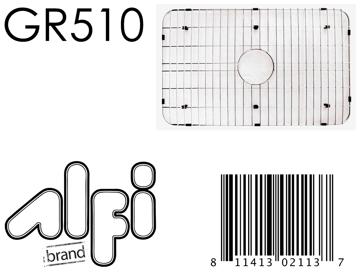 ALFI Brand - Solid Stainless Steel Kitchen Sink Grid | GR510 ALFI Brand - Solid Stainless Steel Kitchen Sink Grid | GR510
