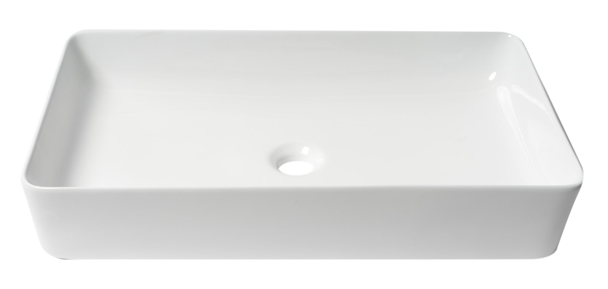 ALFI Brand - White 24" Modern Rectangular Above Mount Ceramic Sink | ABC902-W ALFI Brand - White 24" Modern Rectangular Above Mount Ceramic Sink | ABC902-W