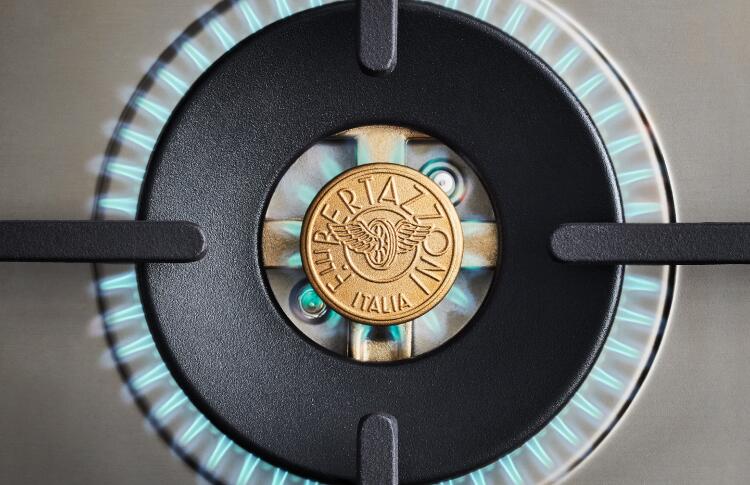 Bertazzoni - 36" Drop-in Gas Cooktop 5 Brass Burners - MAST365QBXT Bertazzoni - 36" Drop-in Gas Cooktop 5 Brass Burners - MAST365QBXT