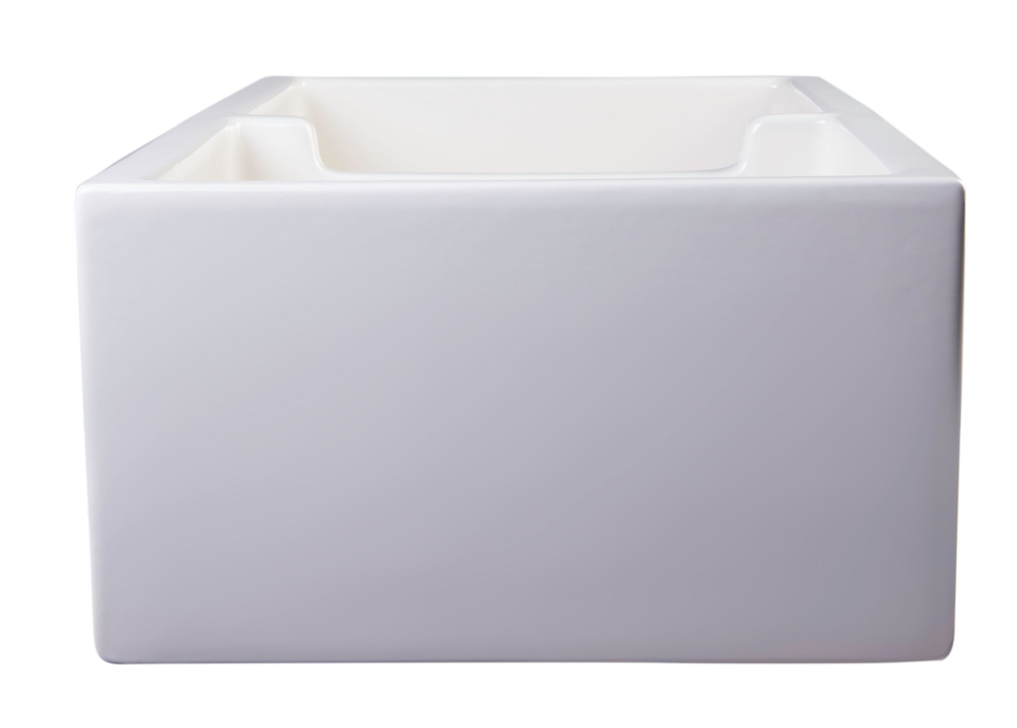 ALFI Brand - 39" Biscuit Arched Apron Thick Wall Fireclay Double Bowl Farm Sink | AB3918ARCH-B ALFI Brand - 39" Biscuit Arched Apron Thick Wall Fireclay Double Bowl Farm Sink | AB3918ARCH-B