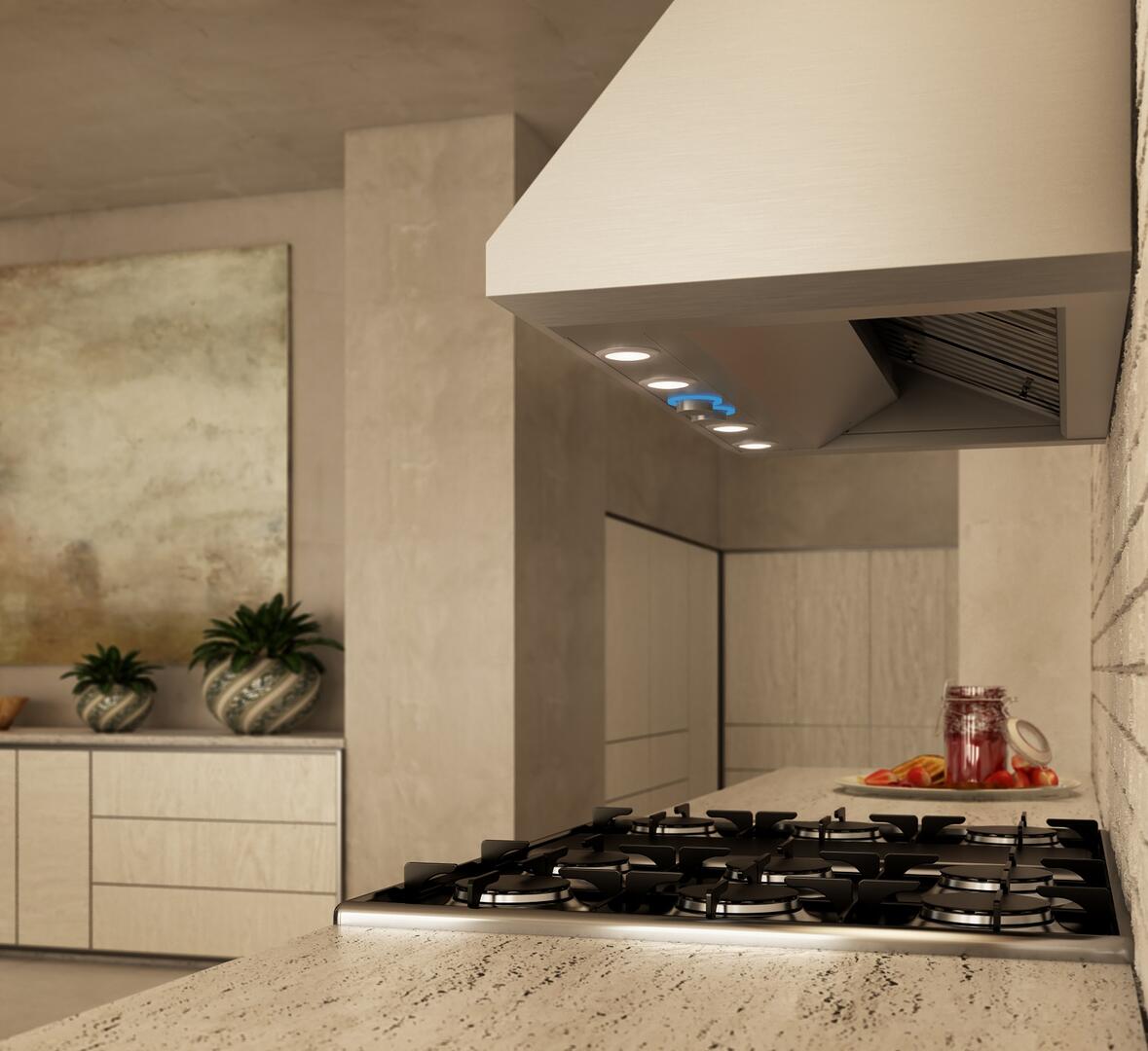 Elica - CALABRIA - Elica Pro - 42" W x 25" D x 18" H, 1200 CFM, Stainless - Wall Mount Hoods | ECL142S4 Elica - CALABRIA - Elica Pro - 42" W x 25" D x 18" H, 1200 CFM, Stainless - Wall Mount Hoods | ECL142S4