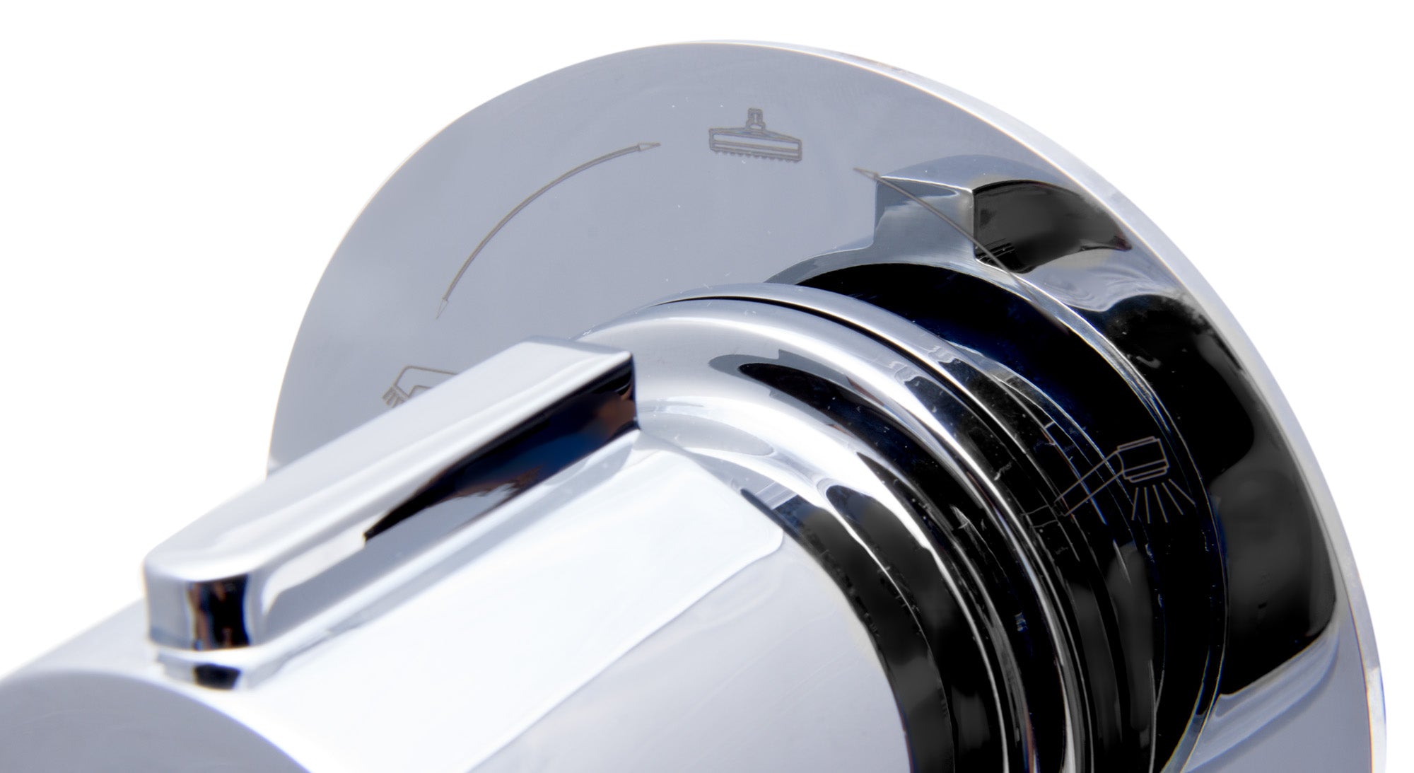 ALFI Brand - Polished Chrome Modern Round 3 Way Shower Diverter | AB9101-PC ALFI Brand - Polished Chrome Modern Round 3 Way Shower Diverter | AB9101-PC