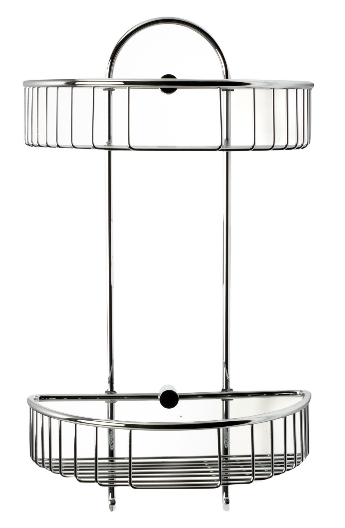 ALFI Brand - Polished Chrome Wall Mounted Double Basket Shower Shelf Bathroom Accessory | AB9534 ALFI Brand - Polished Chrome Wall Mounted Double Basket Shower Shelf Bathroom Accessory | AB9534