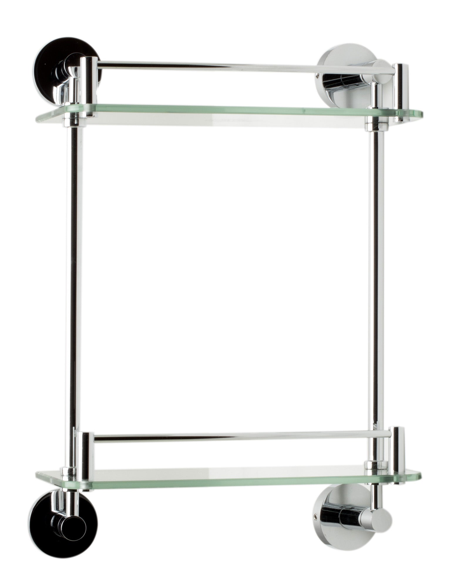 ALFI Brand - Polished Chrome Wall Mounted Double Glass Shower Shelf Bathroom Accessory | AB9549 ALFI Brand - Polished Chrome Wall Mounted Double Glass Shower Shelf Bathroom Accessory | AB9549