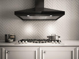 Elica - VARNA BLACK - Techne - 30" W x 19 11/16" D x 10 1/4" H, Black Stainless & Black Glass - Wall Mount Hoods | EVR630BL Elica - VARNA BLACK - Techne - 30" W x 19 11/16" D x 10 1/4" H, Black Stainless & Black Glass - Wall Mount Hoods | EVR630BL