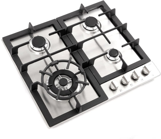 Cosmo - 24 in. Gas Cooktop in Stainless Steel with 4 Sealed Burners | COS-640STX-E