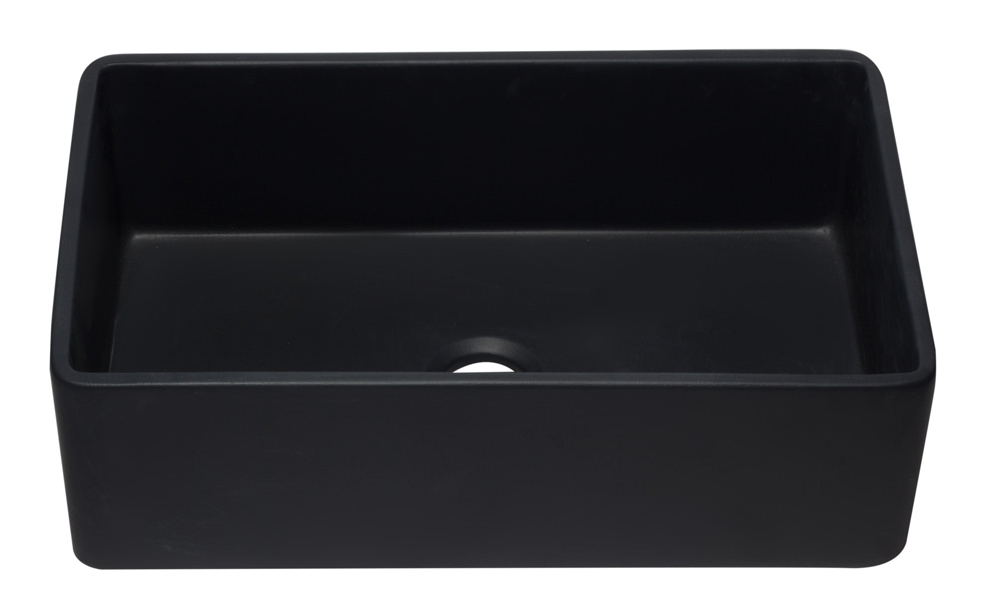 ALFI Brand - 33 inch Black Reversible Single Fireclay Farmhouse Kitchen Sink | AB3320SB-BM ALFI Brand - 33 inch Black Reversible Single Fireclay Farmhouse Kitchen Sink | AB3320SB-BM