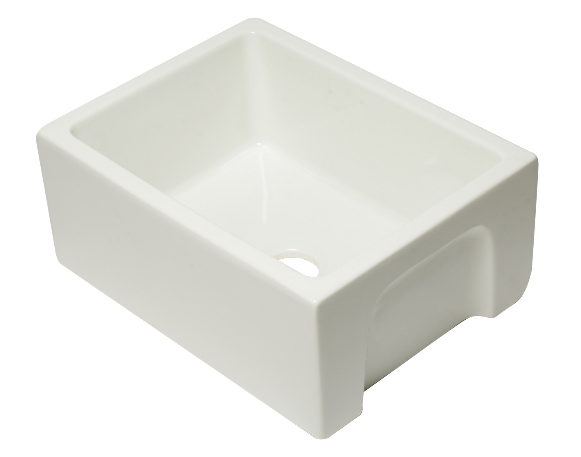 ALFI Brand - 24 inch Biscuit Reversible Smooth / Fluted Single Bowl Fireclay Farm Sink | AB2418HS-B ALFI Brand - 24 inch Biscuit Reversible Smooth / Fluted Single Bowl Fireclay Farm Sink | AB2418HS-B
