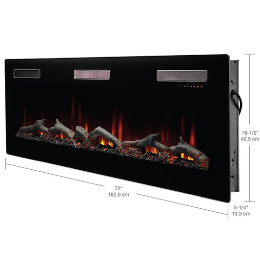 Dimplex Linear Electric Fireplace Dimplex - 72-inch Sierra Series Wall Mount/Built-In Linear Electric Fireplace | SIL72