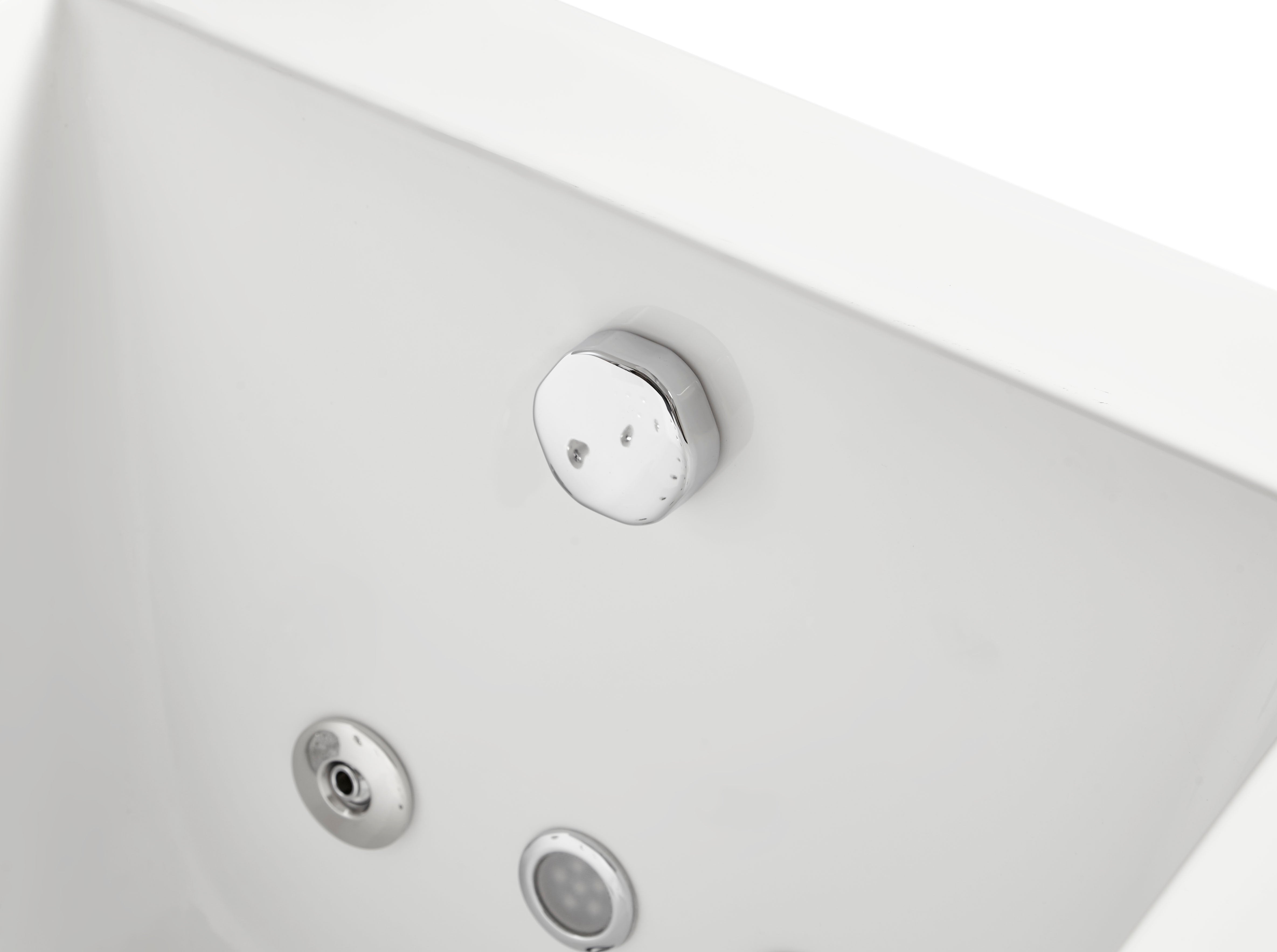 EAGO - 6 ft Acrylic White Rectangular Whirlpool Bathtub w Fixtures | AM154ETL-R6 EAGO - 6 ft Acrylic White Rectangular Whirlpool Bathtub w Fixtures | AM154ETL-R6