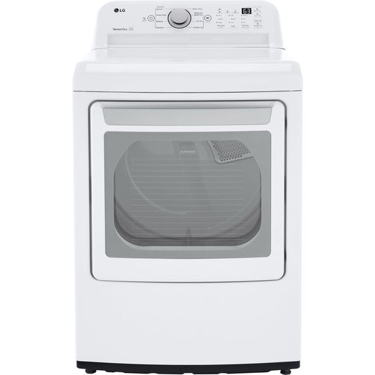 LG - 7.3 cu. ft. Ultra Large High Efficiency Electric Dryer in White | DLE7150W