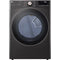 LG - 7.4 cu. ft. Ultra Large Black Steel Smart Electric Vented Dryer with Sensor Dry, TurboSteam and Wi-Fi Enabled |  DLEX4000B