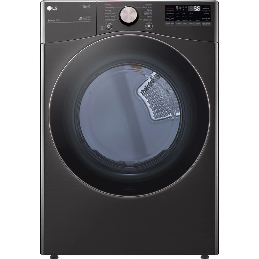 LG - 27 in. 5.0 cu. ft. Mega Capacity Black Steel Smart Front Load Washer and LG - 7.4 Cu. Ft. Ultra Large Black Steel Smart Electric Vented Dryer LG - 27 in. 5.0 cu. ft. Mega Capacity Black Steel Smart Front Load Washer and LG - 7.4 Cu. Ft. Ultra Large Black Steel Smart Electric Vented Dryer