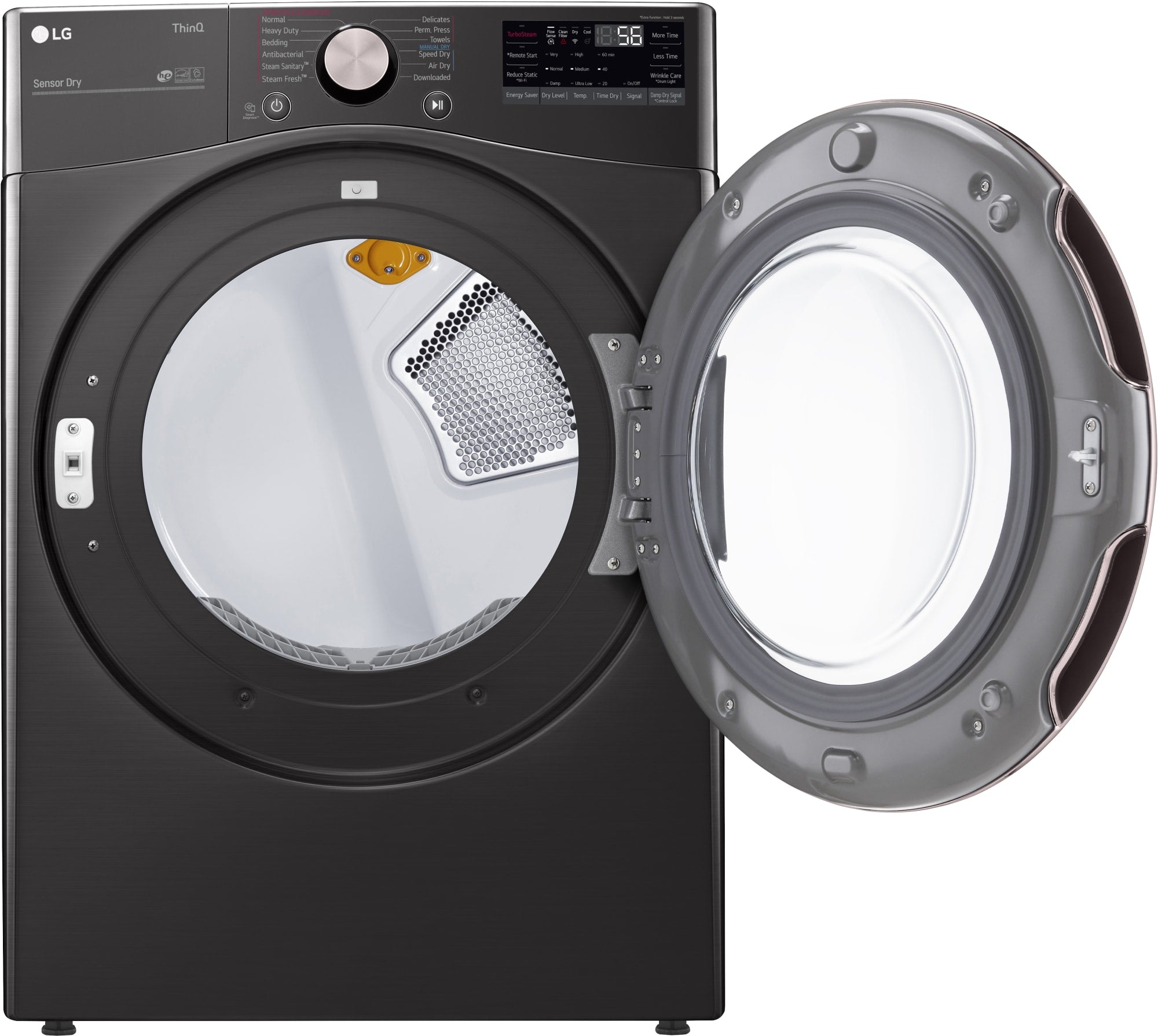 LG - 27 in. 5.0 cu. ft. Mega Capacity Black Steel Smart Front Load Washer and LG - 7.4 Cu. Ft. Ultra Large Black Steel Smart Electric Vented Dryer LG - 27 in. 5.0 cu. ft. Mega Capacity Black Steel Smart Front Load Washer and LG - 7.4 Cu. Ft. Ultra Large Black Steel Smart Electric Vented Dryer