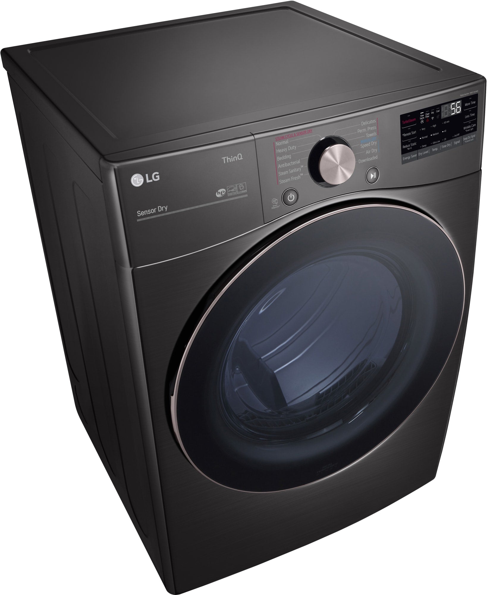LG - 27 in. 5.0 cu. ft. Mega Capacity Black Steel Smart Front Load Washer and LG - 7.4 Cu. Ft. Ultra Large Black Steel Smart Electric Vented Dryer LG - 27 in. 5.0 cu. ft. Mega Capacity Black Steel Smart Front Load Washer and LG - 7.4 Cu. Ft. Ultra Large Black Steel Smart Electric Vented Dryer