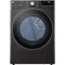 LG - 7.4 cu. ft. Black Steel Ultra Large Capacity Gas Dryer with Sensor Dry TurboSteam | DLGX4001B