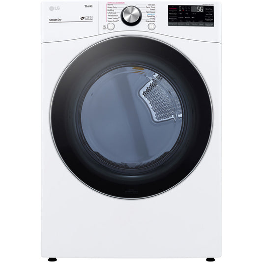 LG - 7.4 cu. ft. White Ultra Large Capacity Gas Dryer with Sensor Dry Turbo Steam | DLGX4201W
