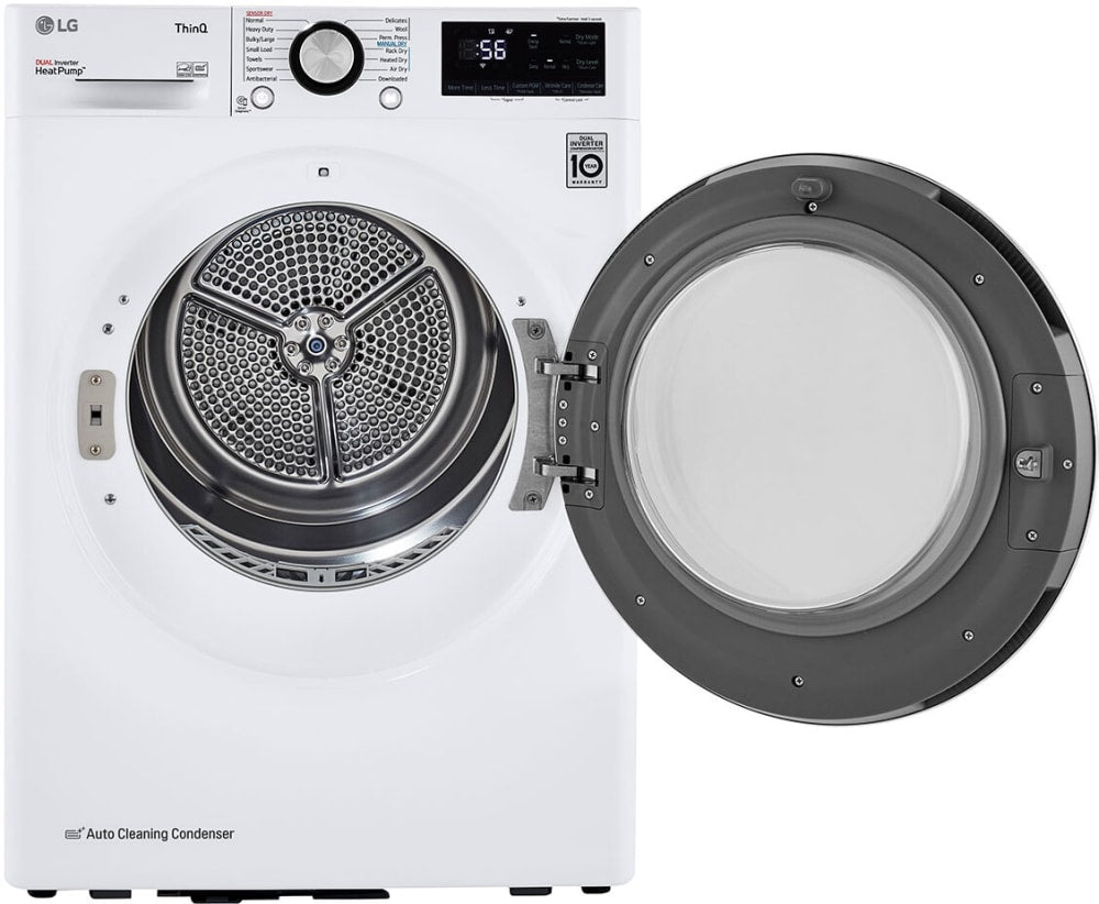 LG - 27 in. 5.0 cu. ft. Mega Capacity White Smart Front Load Washing Machine and LG - 4.2 Cu. Ft. Compact White Electric Dryer LG - 27 in. 5.0 cu. ft. Mega Capacity White Smart Front Load Washing Machine and LG - 4.2 Cu. Ft. Compact White Electric Dryer