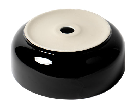 ALFI Brand - Black & White 15" Round Above Mount Ceramic Sink | ABC908