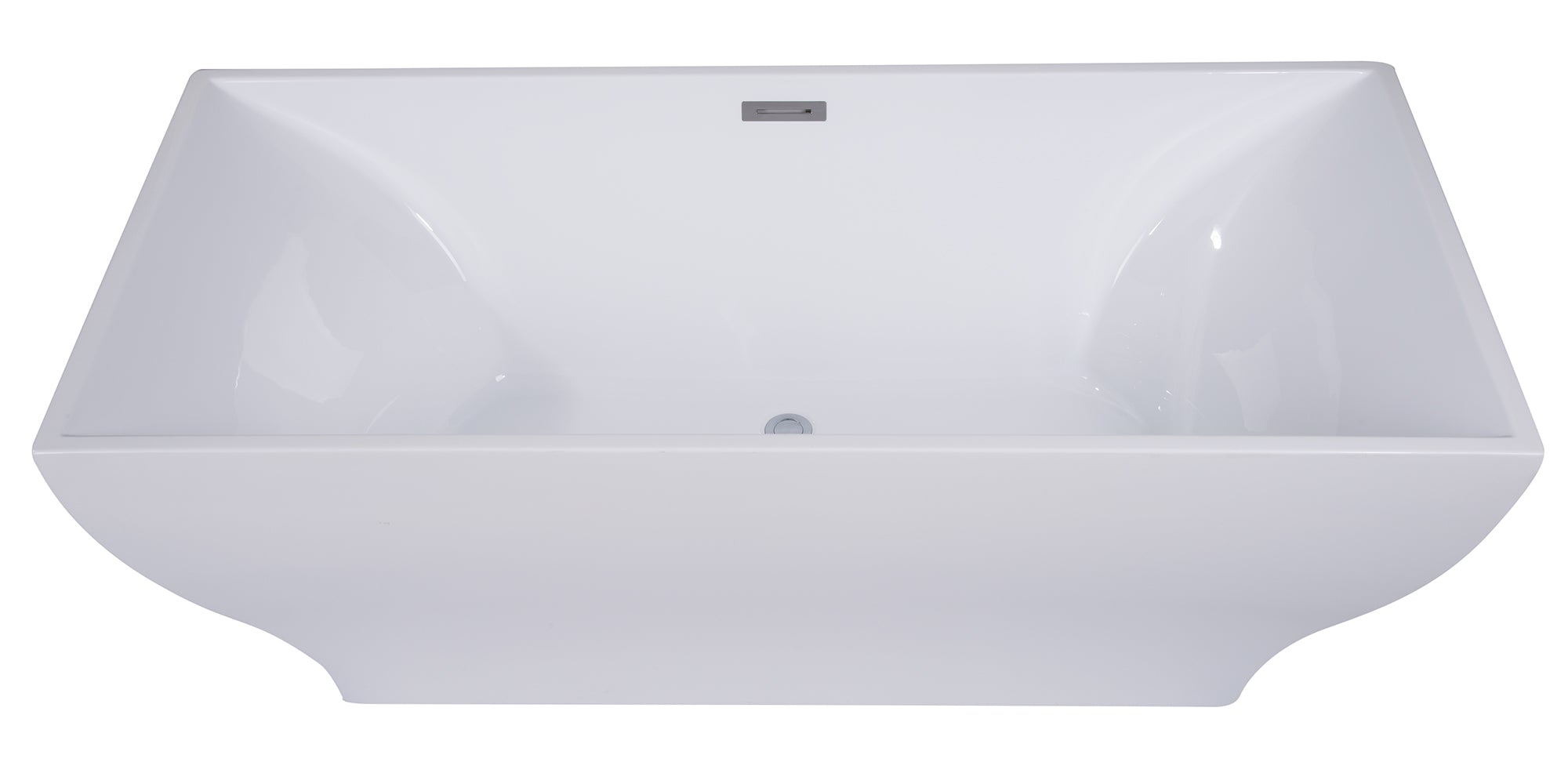ALFI Brand - 67 inch White Rectangular Acrylic Free Standing Soaking Bathtub | AB8840 ALFI Brand - 67 inch White Rectangular Acrylic Free Standing Soaking Bathtub | AB8840