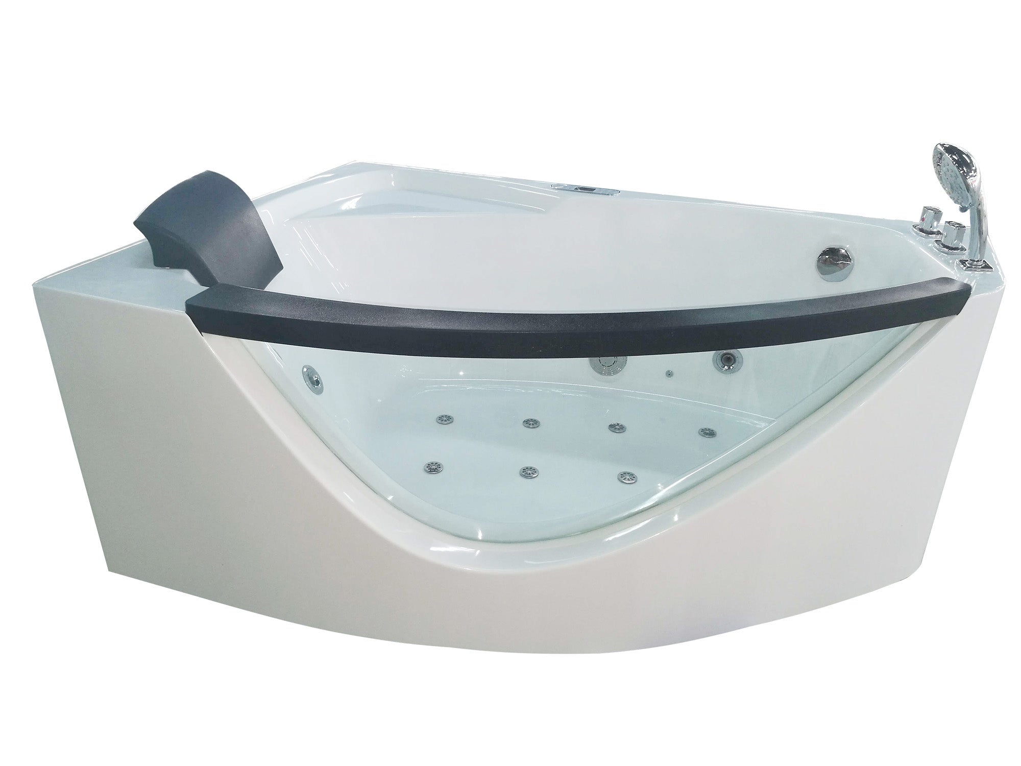 EAGO - 5 ft Clear Rounded Right Corner Acrylic Whirlpool Bathtub | AM198ETL-R EAGO - 5 ft Clear Rounded Right Corner Acrylic Whirlpool Bathtub | AM198ETL-R