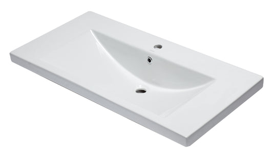 EAGO - White Ceramic 40"x19" Rectangular Drop In Sink | BH002