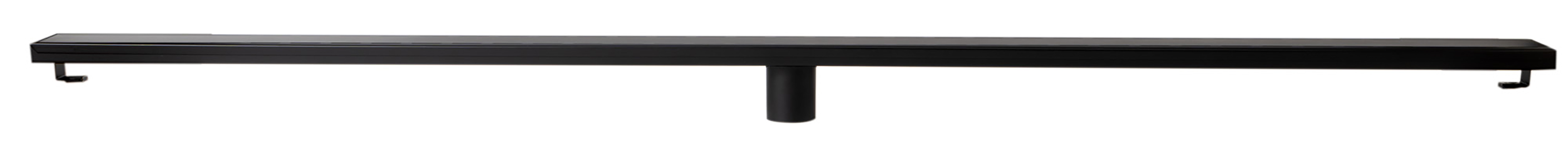 ALFI Brand - 59" Black Matte Stainless Steel Linear Shower Drain with Solid Cover | ABLD59B-BM ALFI Brand - 59" Black Matte Stainless Steel Linear Shower Drain with Solid Cover | ABLD59B-BM