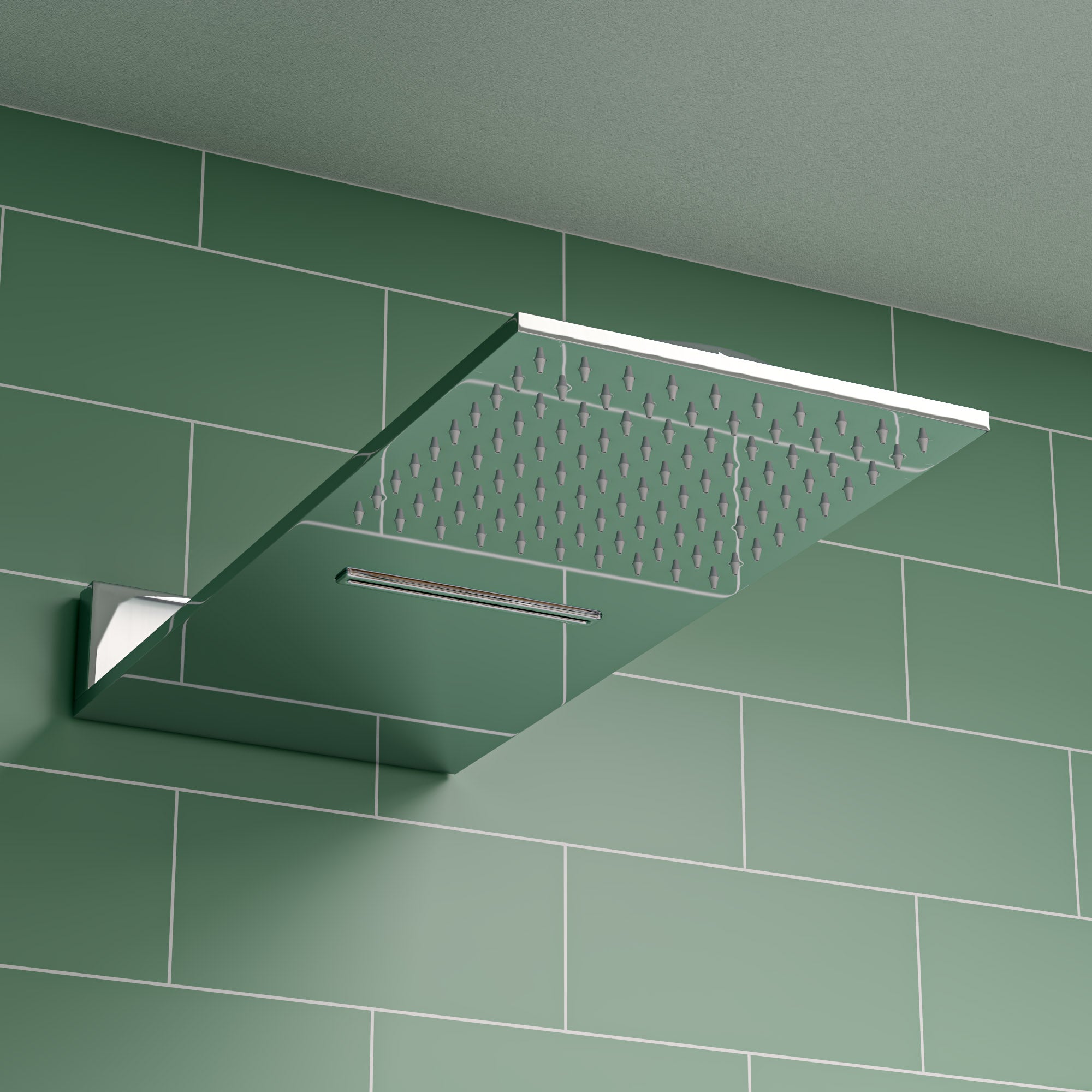 ALFI Brand - Polished Chrome 10" Wall-Mounted Square Waterfall Rain Shower Head | RAIN10SW-PC ALFI Brand - Polished Chrome 10" Wall-Mounted Square Waterfall Rain Shower Head | RAIN10SW-PC