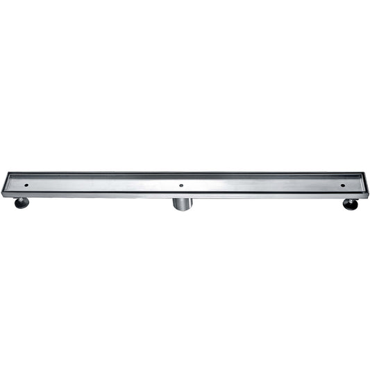 ALFI Brand - 36" Modern Stainless Steel Linear Shower Drain w/o Cover | ABLD36A