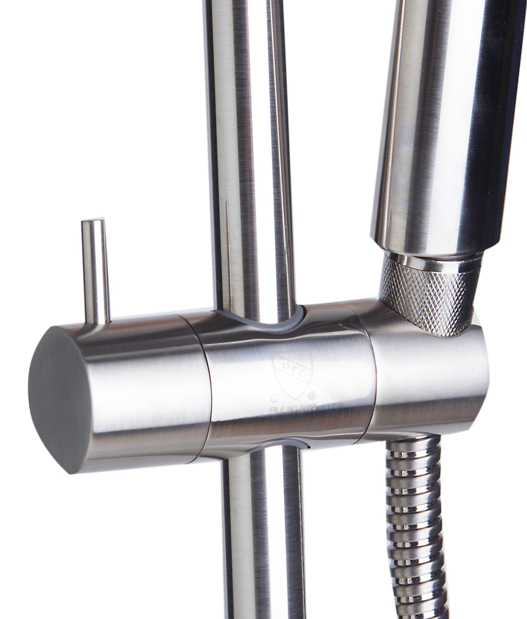 ALFI Brand - Brushed Nickel Sliding Rail Hand Held Shower Head Set with Hose | AB7938-BN ALFI Brand - Brushed Nickel Sliding Rail Hand Held Shower Head Set with Hose | AB7938-BN