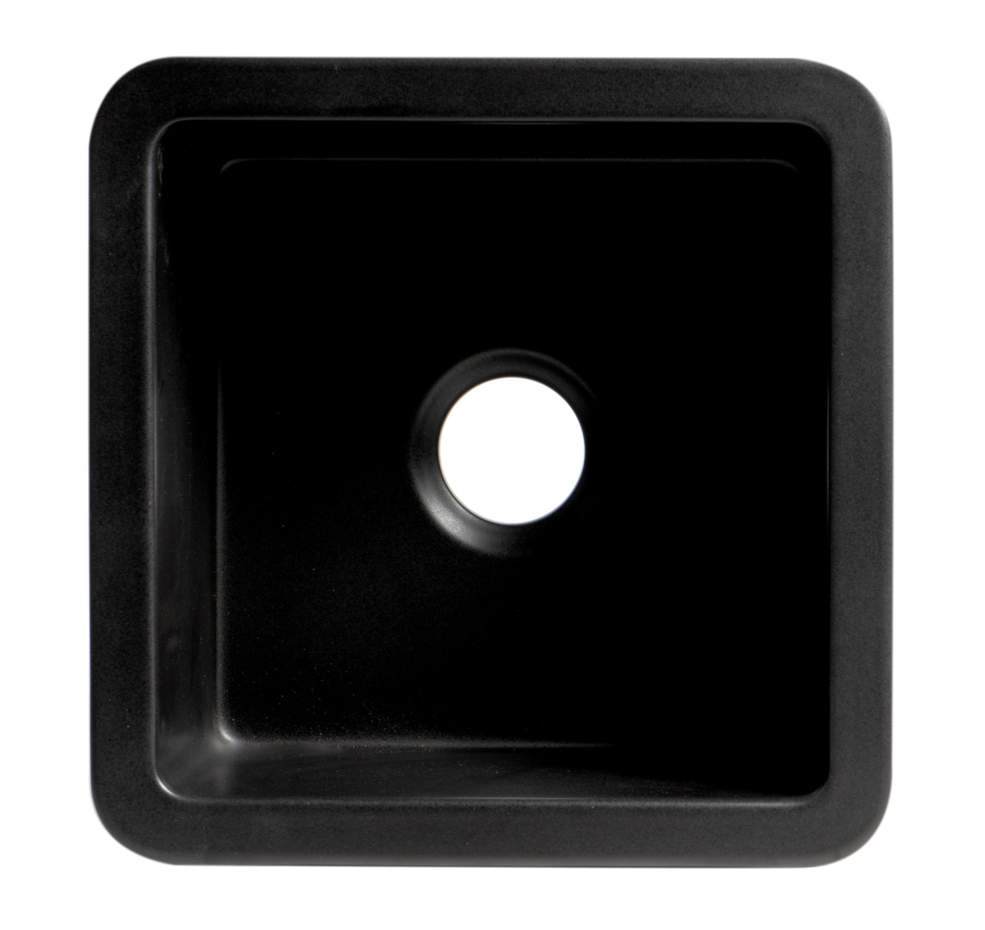 ALFI Brand - Black Matte Square 18" x 18" Undermount / Drop In Fireclay Prep Sink | ABF1818S-BM ALFI Brand - Black Matte Square 18" x 18" Undermount / Drop In Fireclay Prep Sink | ABF1818S-BM