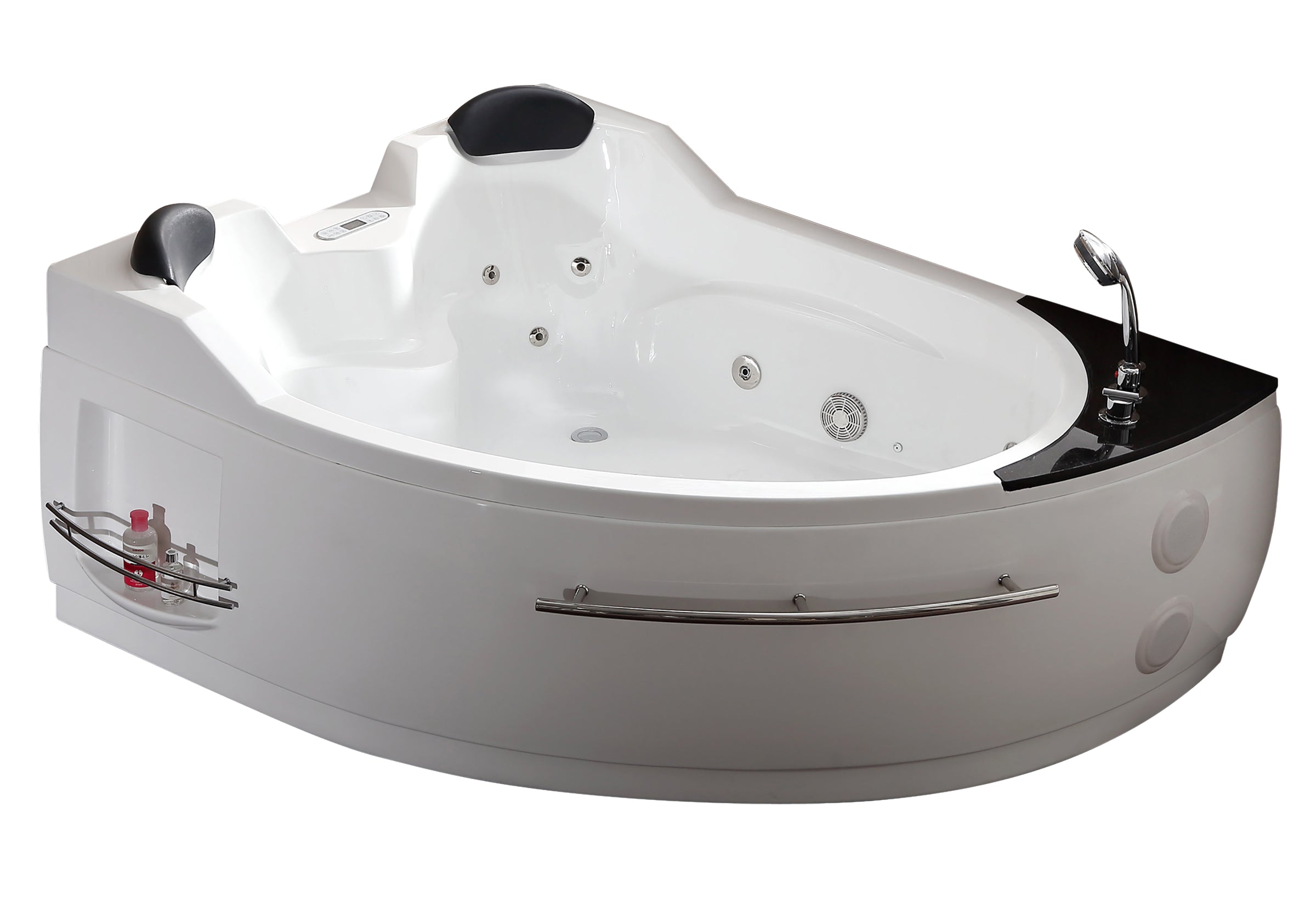 EAGO - 5.5 ft Right Corner Acrylic White Whirlpool Bathtub for Two | AM113ETL-R EAGO - 5.5 ft Right Corner Acrylic White Whirlpool Bathtub for Two | AM113ETL-R