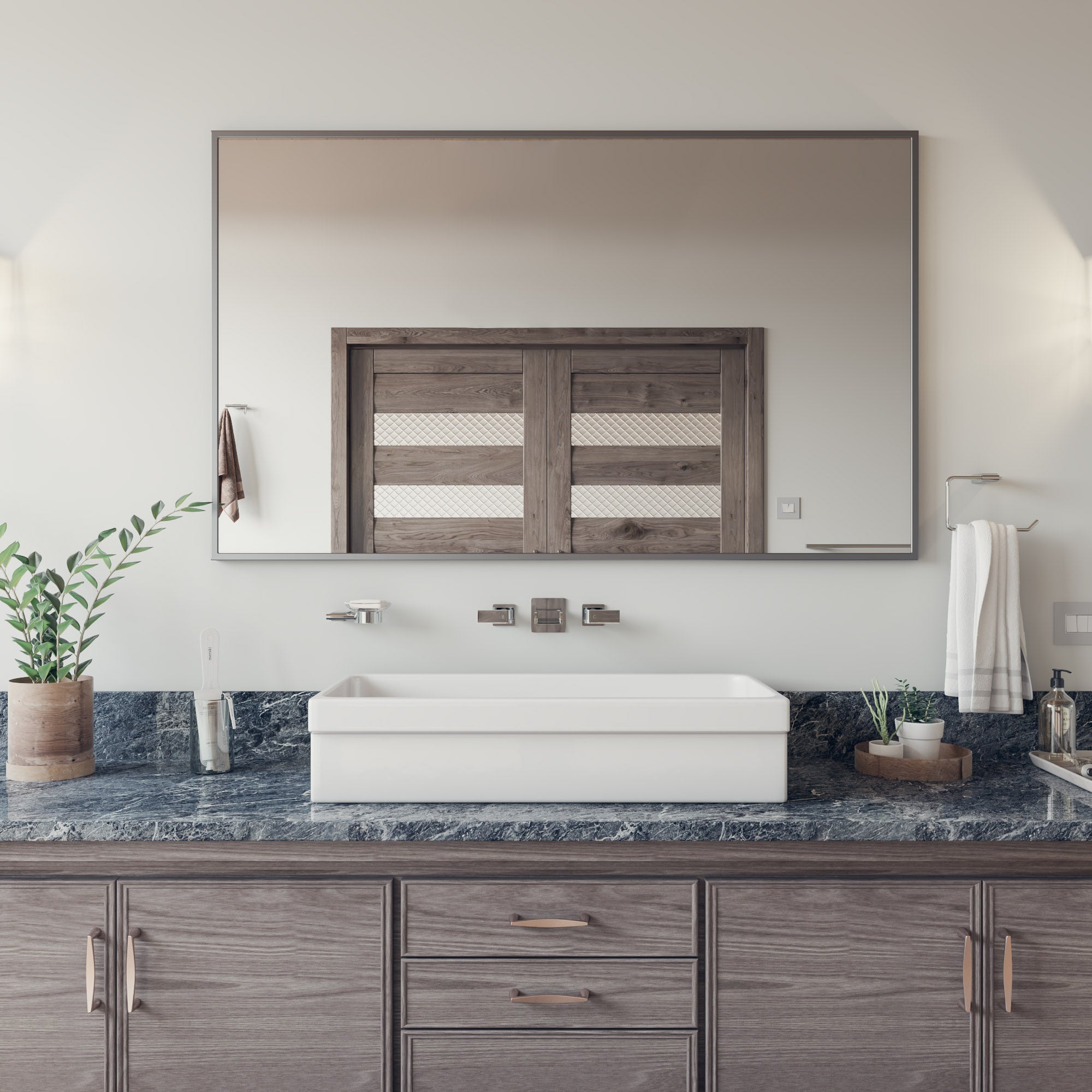 ALFI Brand - 36" White Above Mount Fireclay Bath Trough Sink | AB36TR ALFI Brand - 36" White Above Mount Fireclay Bath Trough Sink | AB36TR
