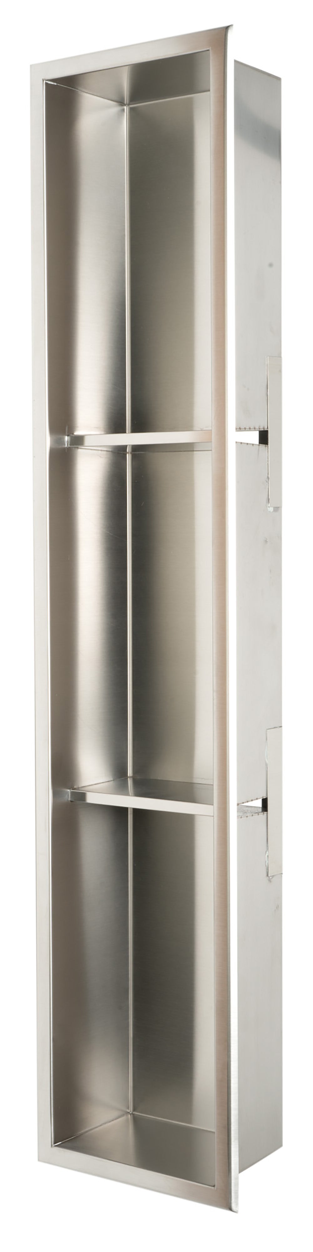 ALFI Brand - 8 x 36 Brushed Stainless Steel Vertical Triple Shelf Bath Shower Niche | ABN0836-BSS ALFI Brand - 8 x 36 Brushed Stainless Steel Vertical Triple Shelf Bath Shower Niche | ABN0836-BSS