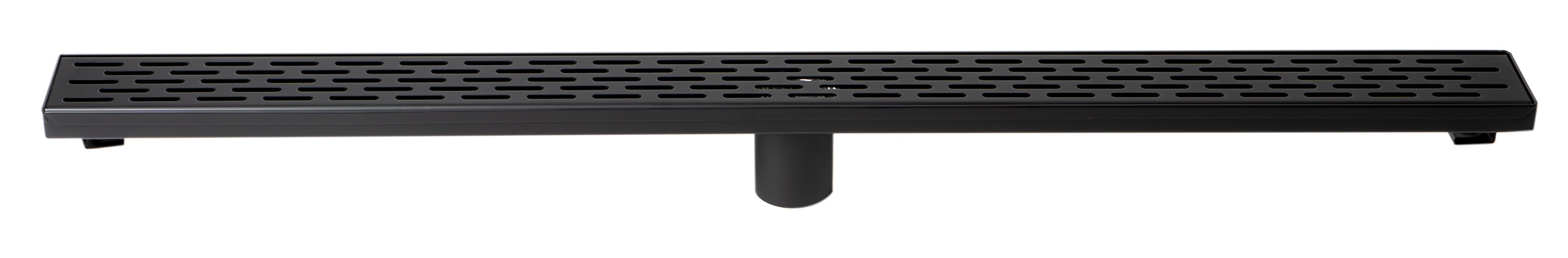 ALFI Brand - 36" Black Matte Stainless Steel Linear Shower Drain with Groove Holes | ABLD36C-BM ALFI Brand - 36" Black Matte Stainless Steel Linear Shower Drain with Groove Holes | ABLD36C-BM