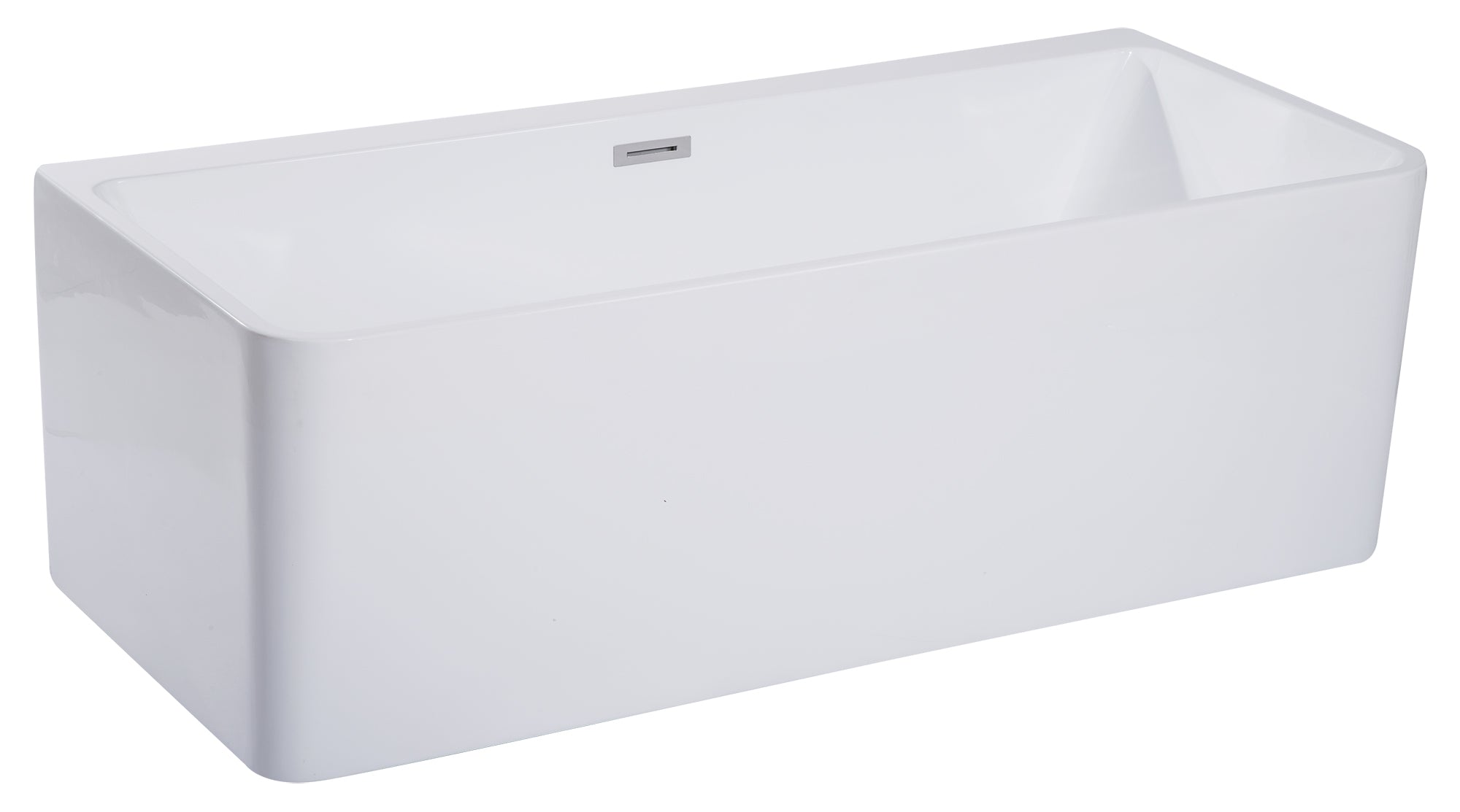 ALFI Brand - 67 inch White Rectangular Acrylic Free Standing Soaking Bathtub | AB8859 ALFI Brand - 67 inch White Rectangular Acrylic Free Standing Soaking Bathtub | AB8859