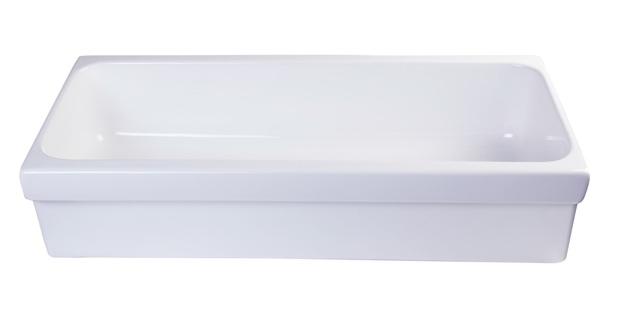 ALFI Brand - 36" White Above Mount Fireclay Bath Trough Sink | AB36TR ALFI Brand - 36" White Above Mount Fireclay Bath Trough Sink | AB36TR