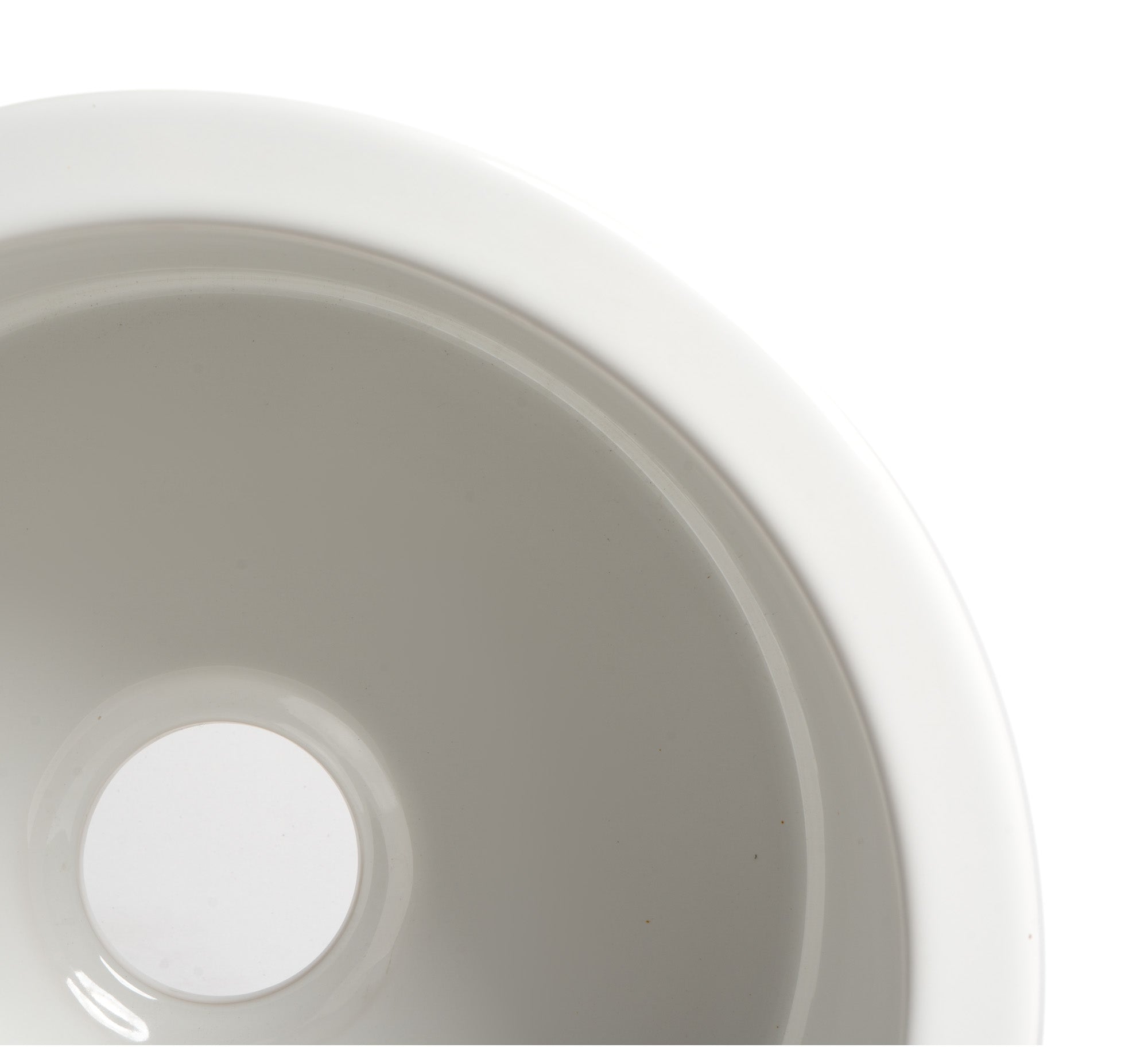 ALFI Brand - White Round 18" x 18" Undermount / Drop In Fireclay Prep Sink | ABF1818R-W ALFI Brand - White Round 18" x 18" Undermount / Drop In Fireclay Prep Sink | ABF1818R-W