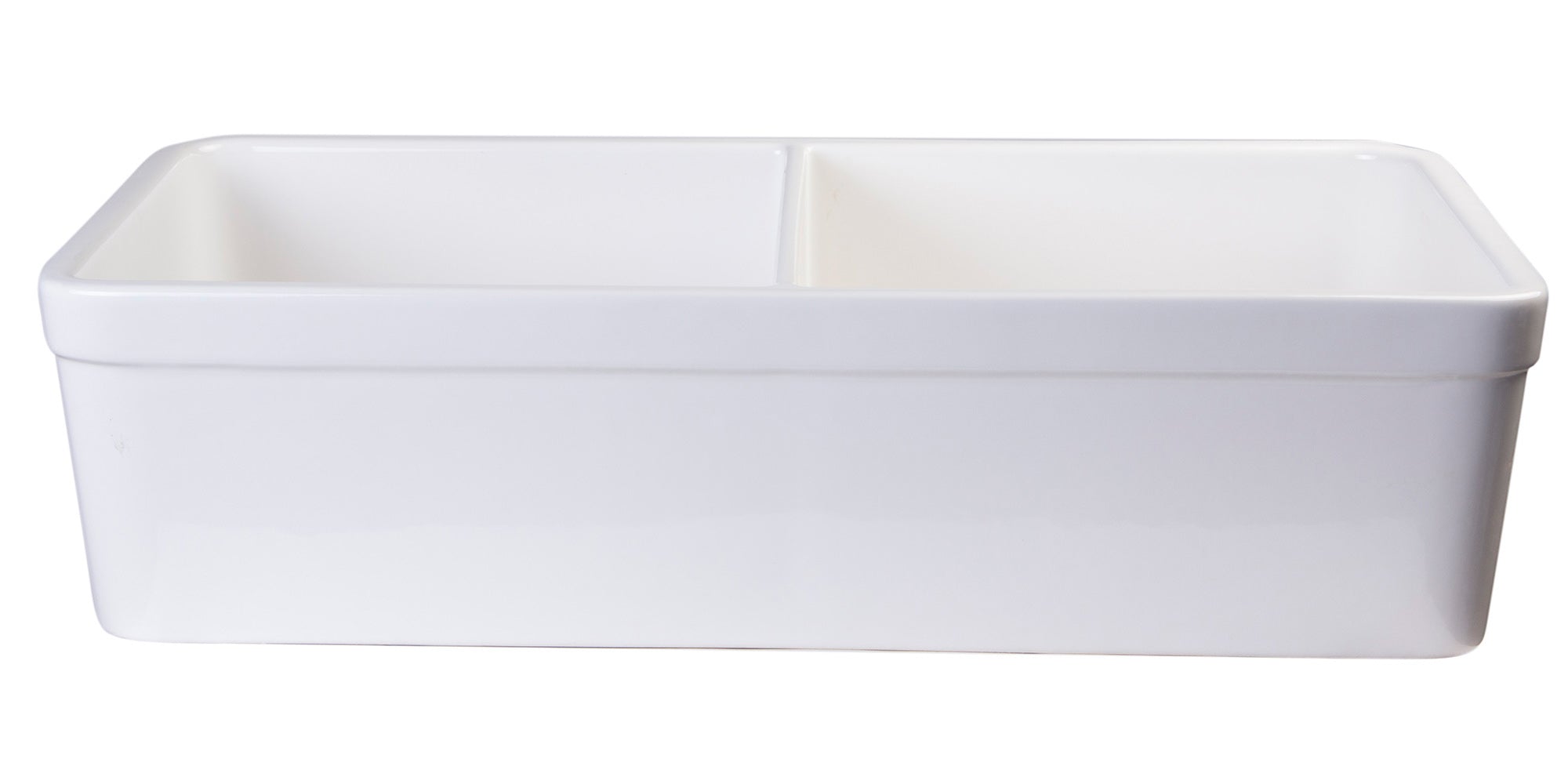 ALFI Brand - White 32" Double Bowl Lip Apron Fireclay Farmhouse Kitchen Sink with 1 3/4" Lip | AB512-W ALFI Brand - White 32" Double Bowl Lip Apron Fireclay Farmhouse Kitchen Sink with 1 3/4" Lip | AB512-W