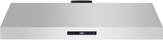 Cosmo - 36 in. Under Cabinet Range Hood with Digital Touch Controls, 3-Speed Fan, LED Lights and Permanent Filters in Stainless Steel | UMC36